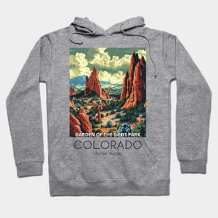A Vintage Travel Illustration of the Garden of the Gods Park - Colorado - US Hoodie